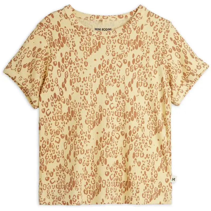 Endast idag Mini Rodini Beige Mini Leopard AOP Ss Tee