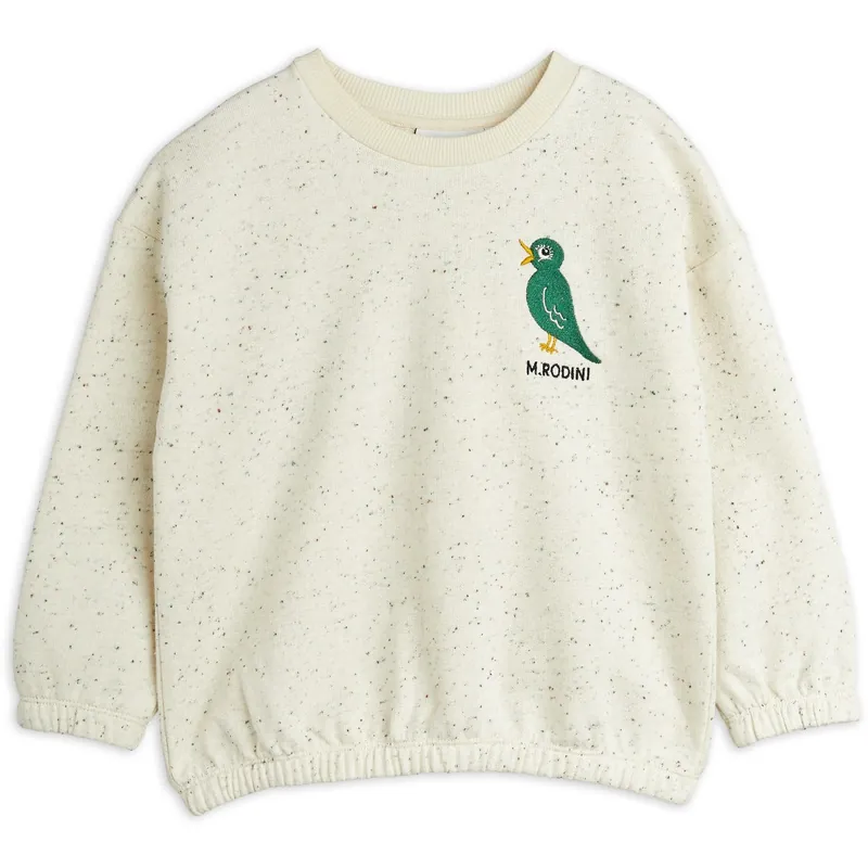 Mini Rodini Offwhite Bird Emb Neps Sweatshirt Erbjudande