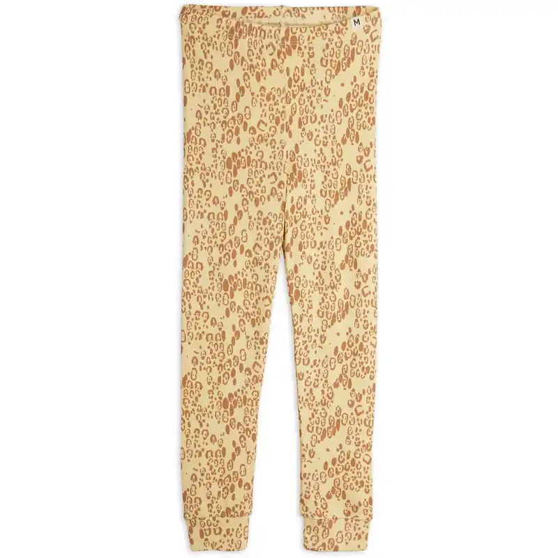 Säker betalning Mini Rodini Beige Mini Leopard AOP Leggings