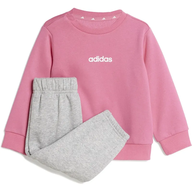 adidas Originals Pink Fusion/White I Lin Fl Jog Sweat Set Trygg betalning