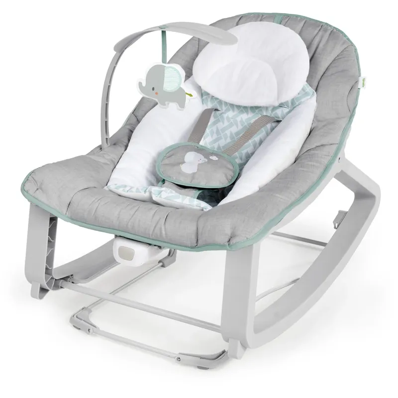 Billig Ingenuity Grey Keep Cozy™ Grow With Me Rocking Seat - Weaver™ Baby Vippestol