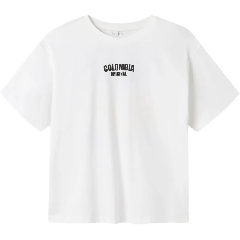 Erbjudandepris Name It Bright White Milky Blue Nkmjacob Rlx Ss Topp Box