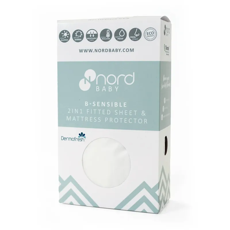 Nordbaby White 2In1 Formad Ark & Protector 60X120 Kundfavorit