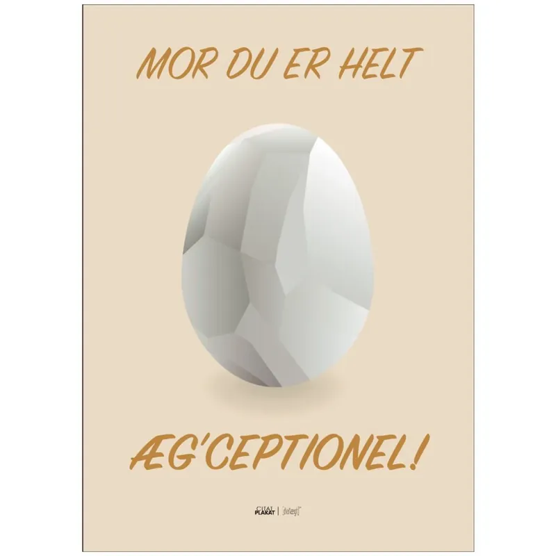 Poster & Frame Citatplakat - Du Er Æg‘ceptionel I lager