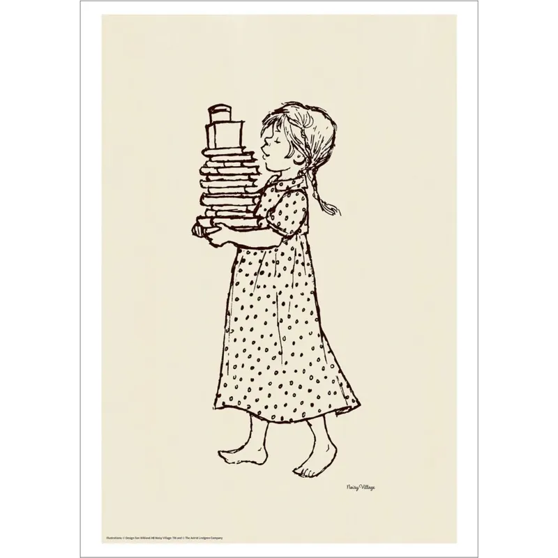 Poster & Frame Astrid Lindgren - Books - Noisy Village Begränsat erbjudande
