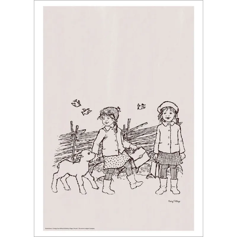 Poster & Frame Astrid Lindgren - Sheep And Butterflies - Noisy Village Extra rabatt