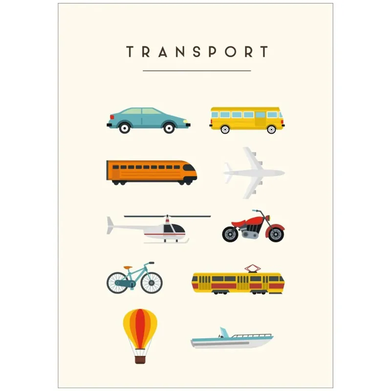 Reapris Poster & Frame Citatplakat - Transport – Børneplakat