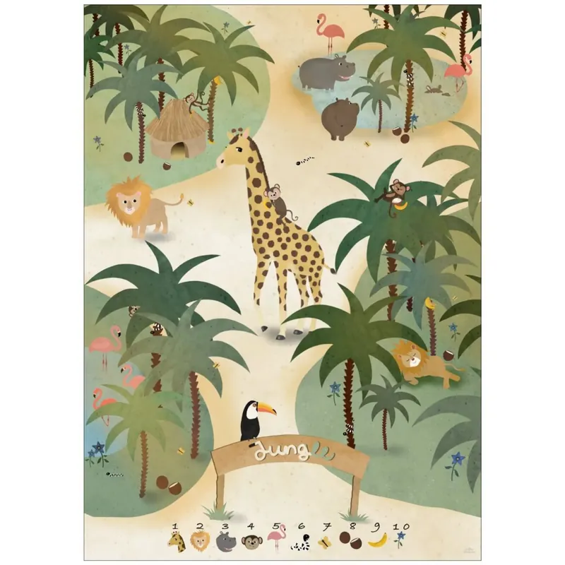 Poster & Frame Willero Illustration - Jungle Erbjudandepris
