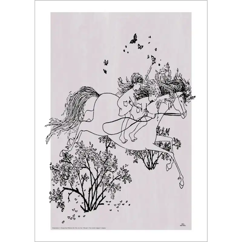 I lager Poster & Frame Astrid Lindgren - Jumping - Mio My Son
