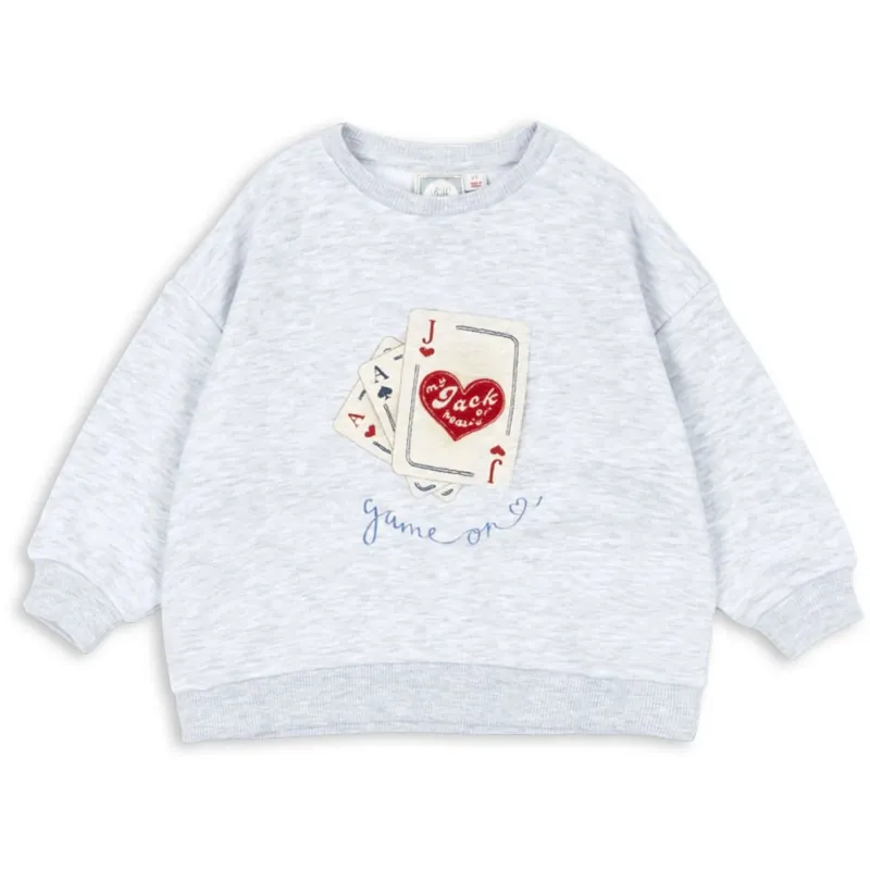 Konges Sløjd Light Grey Melange RHW X KS Jack Sweat Ocs I lager