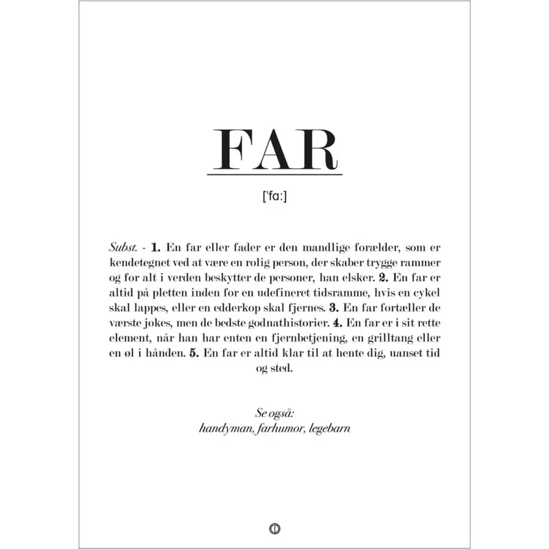 Snabb leverans Poster & Frame Citatplakat - Far Definition