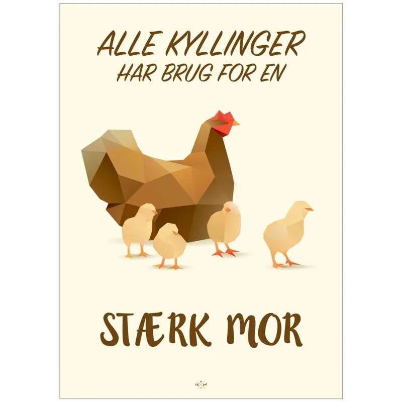 Poster & Frame Citatplakat - Stærk Mor Rabatter