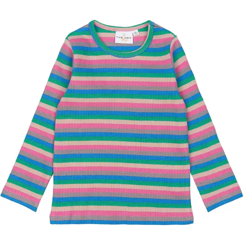 THE NEW Siblings Multi Striped Polly L_S Rib Tee Snabb frakt
