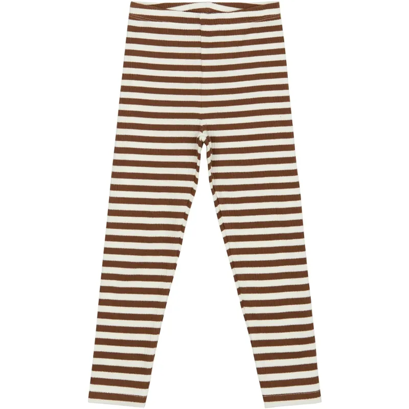 THE NEW Siblings Toffee Striped Fro Rib Leggings Erbjudandepris