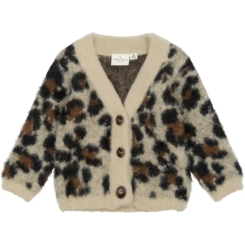THE NEW Siblings Feather Gray AOP Pamela Jacquard Cardigan Snabb frakt