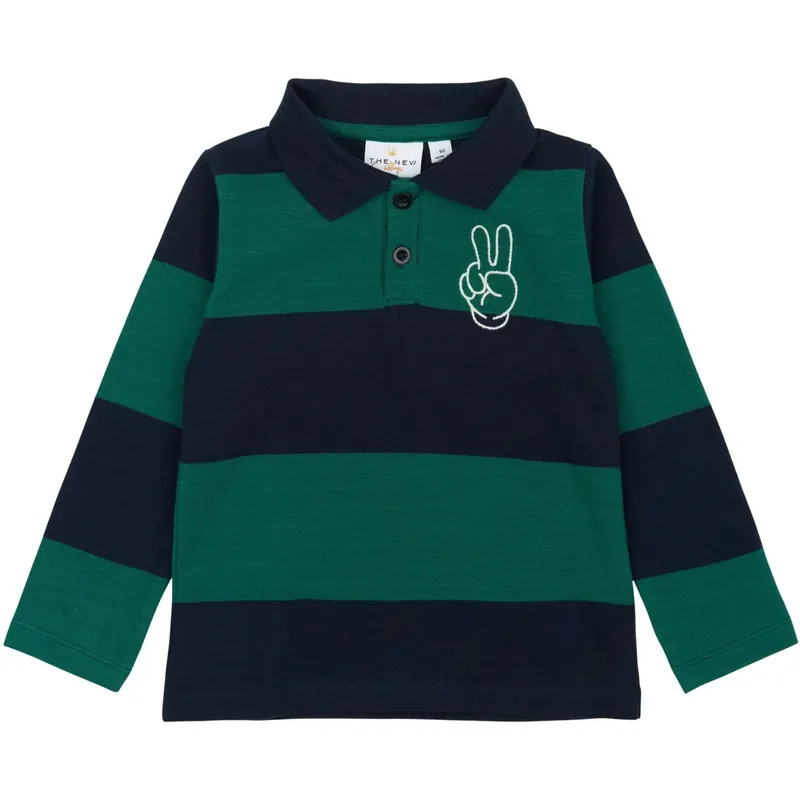 Beställ idag THE NEW Siblings Navy Blazer Striped Pinon L_S Pique Pikétröja