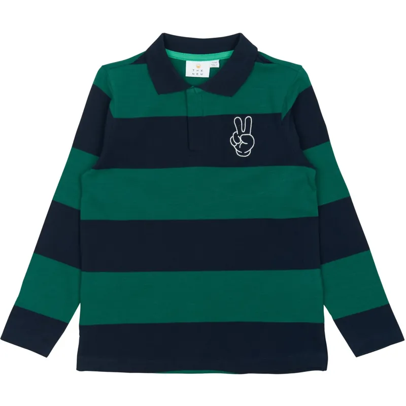 The New Navy Blazer Striped Pino L_S Pique Pikétröja Billigare