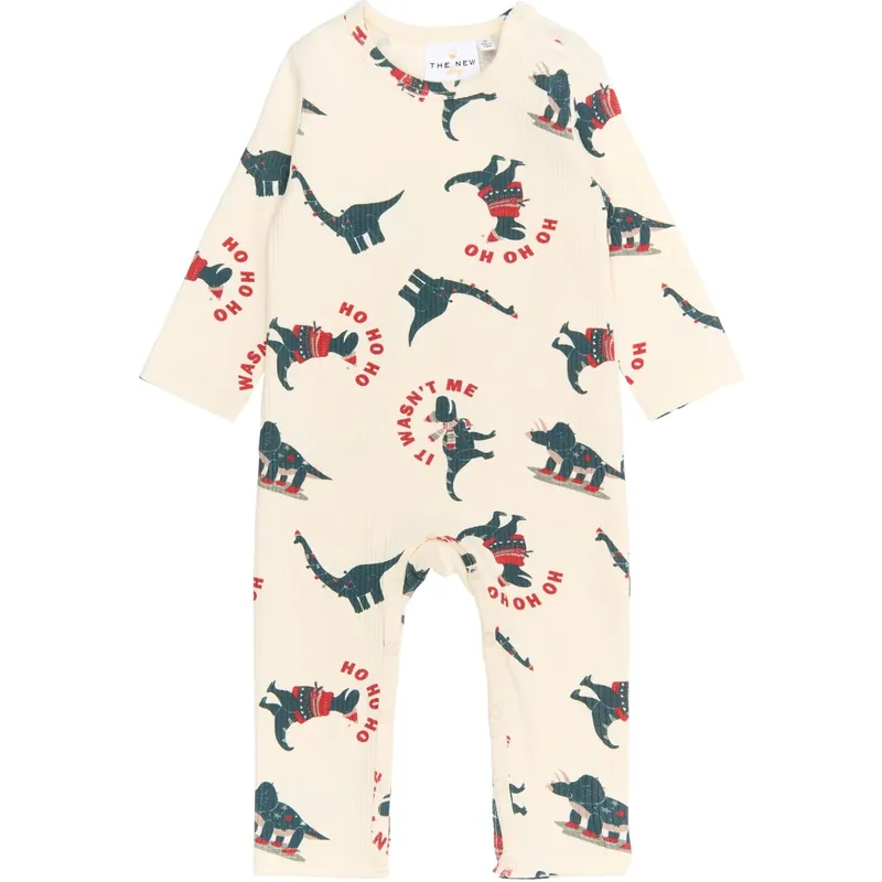 Lägg i varukorgen THE NEW Siblings Gardenia Dino AOP Holiday L_S Rib Byxdress