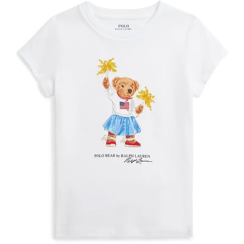 Polo Ralph Lauren White Sparkle Björn T-Shirt Reapris