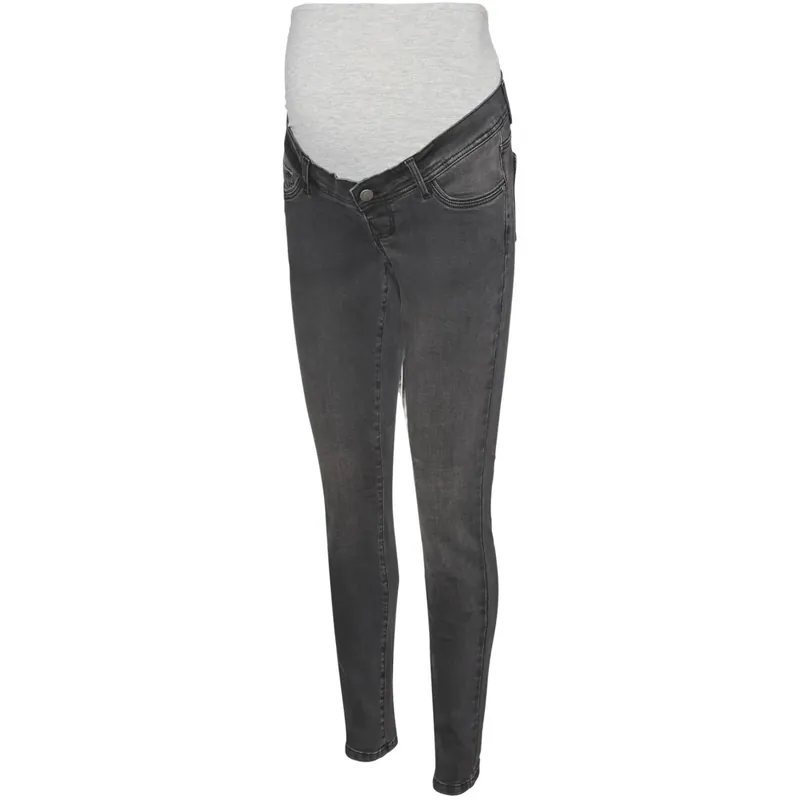 Lägg i varukorgen Mama;licious Dark Grey Denim Mlmila Slim Dg Jeans Noos