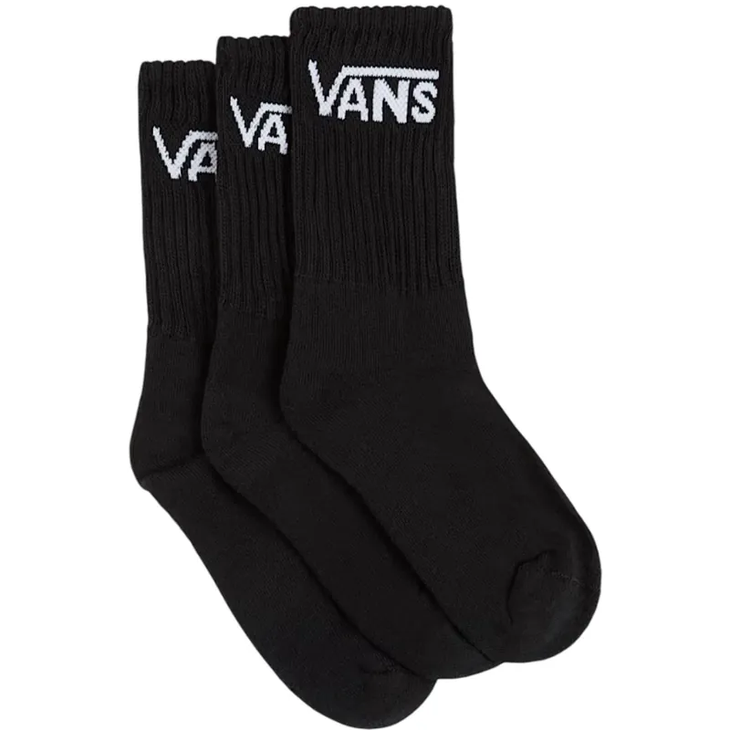 VANS Black Classic Crew Strumpor 3-Pack Utförsäljning