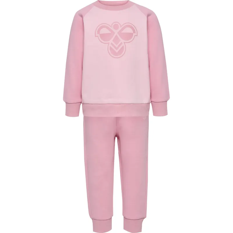 Hummel Pink Nectar Mini Reg Bumble Sweat Sett Reapris