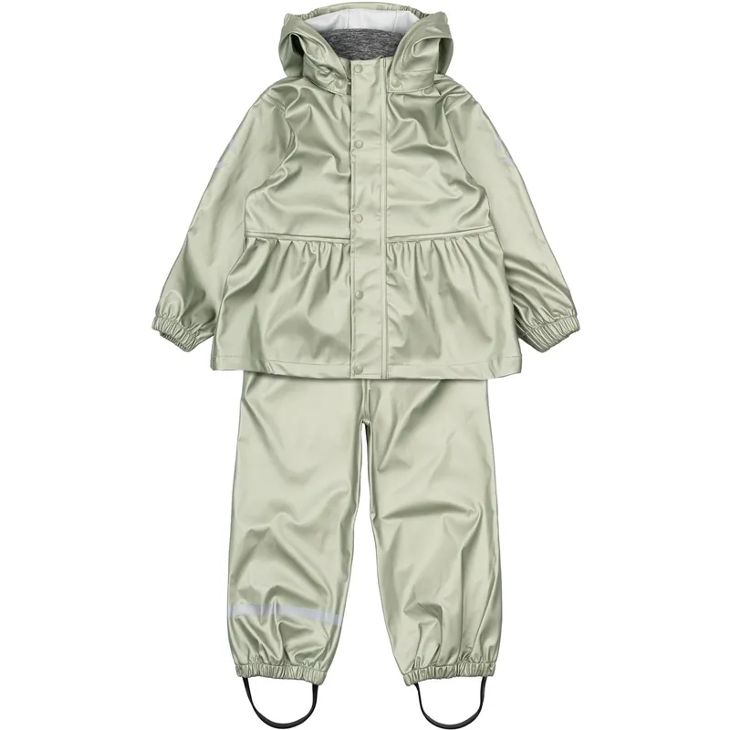 Fynd Mikk-Line Green Bay PU Metallic Rain With Suspenders/104