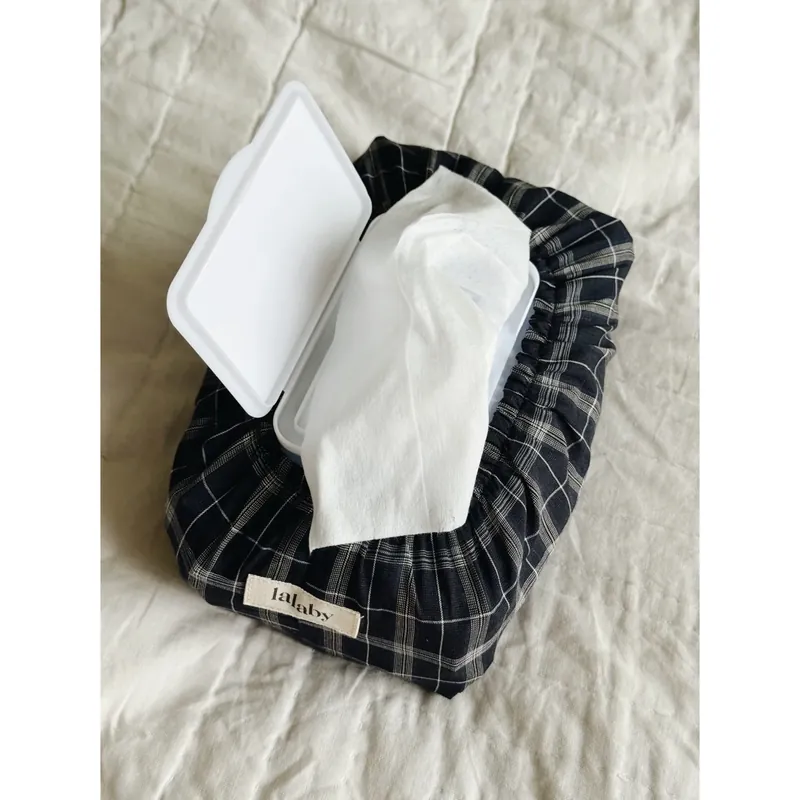 Lalaby Wet Wipe Cover Blue Check Köp online