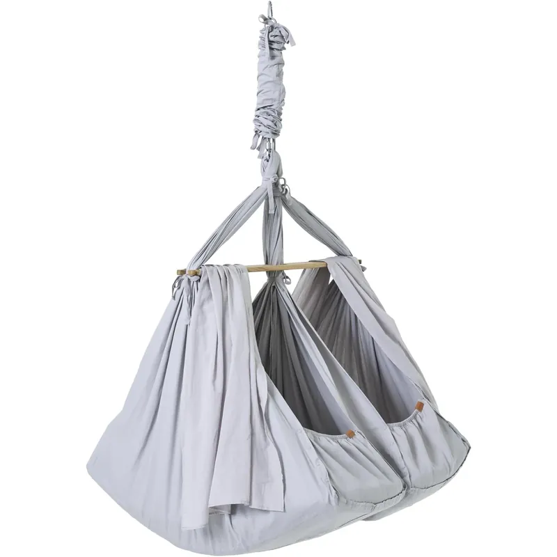 MEMBANTU Grey Organic Twin Hammock Premium Premium