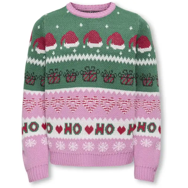 kids ONLY Fuchsia Pink W. Green Jacket/Cd/Salsa/Black Koghoho Xmas Ls Pullover Knt Sista chansen