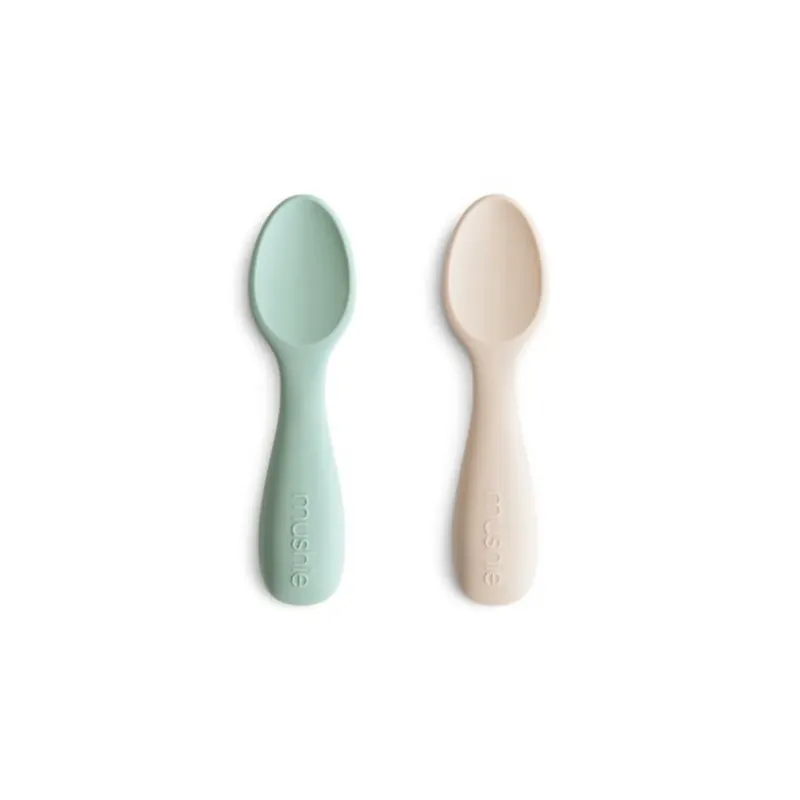 Kundfavorit Mushie Cambridge Blue/Shifting Sand Toddler Starter Skedar 2-Pack