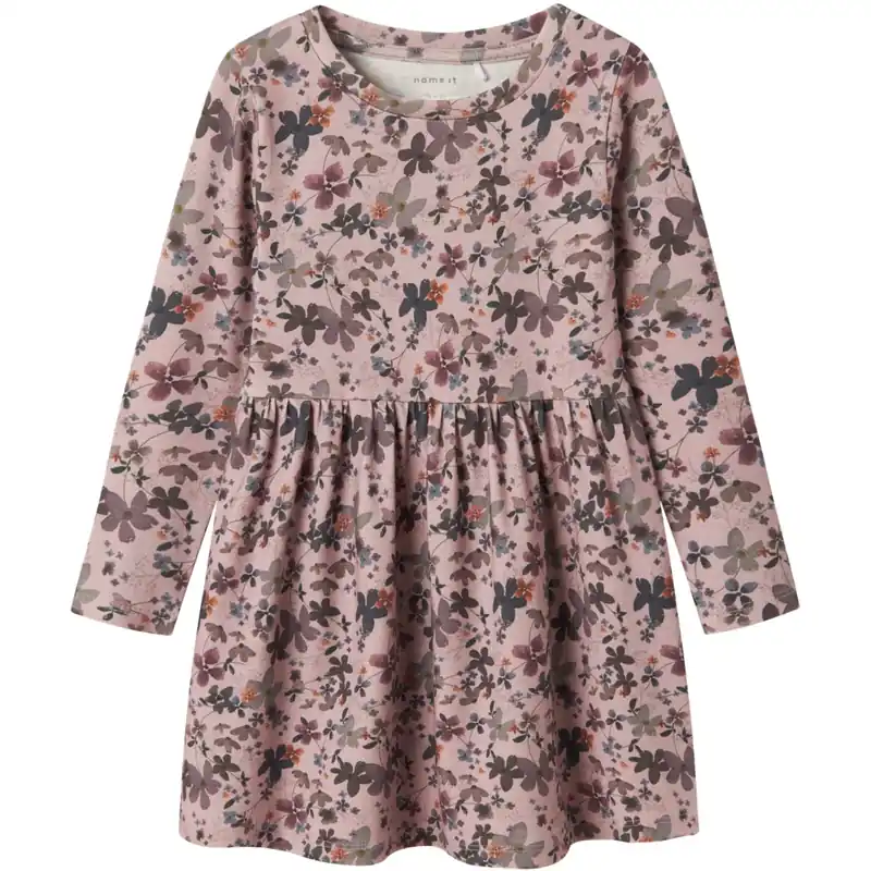 Name It Burnished Lilac Nmfnaline Ls Klänning Erbjudandepris