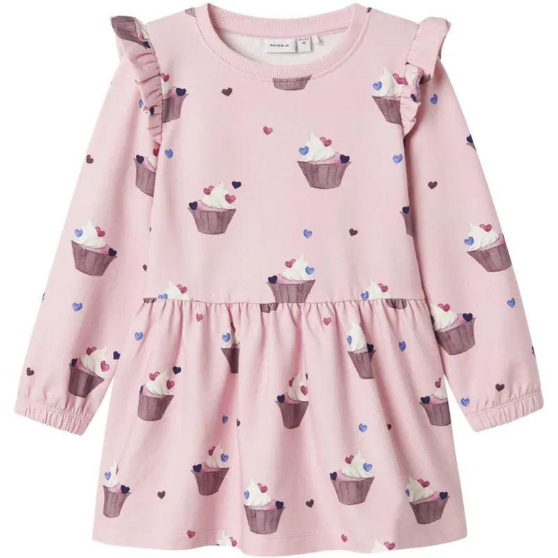 Populärt val Name It Sweet Dreams Nmfnaya Sweat Klänning Bru
