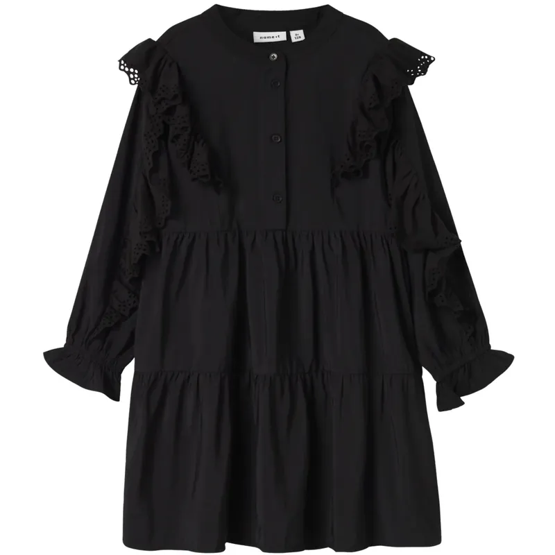 Name It Black Nkfnoparia Ls Klänning Erbjudande