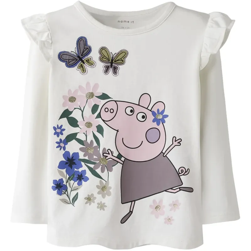Trygg betalning Name It Cloud Dancer Nmfanna Peppa Ls Topp Box Cplg