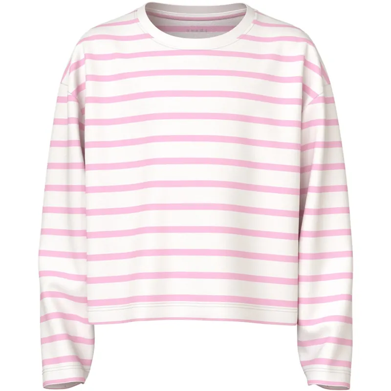 Name It Cloud Dancer Sweet Dreams Stripe Nkfvita Ls Kort Rlx Topp Utförsäljning