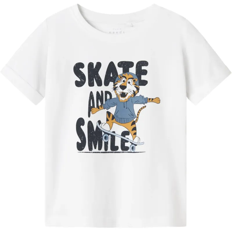Name It Bright White Smile Nmmvux Ss Topp Beställ idag