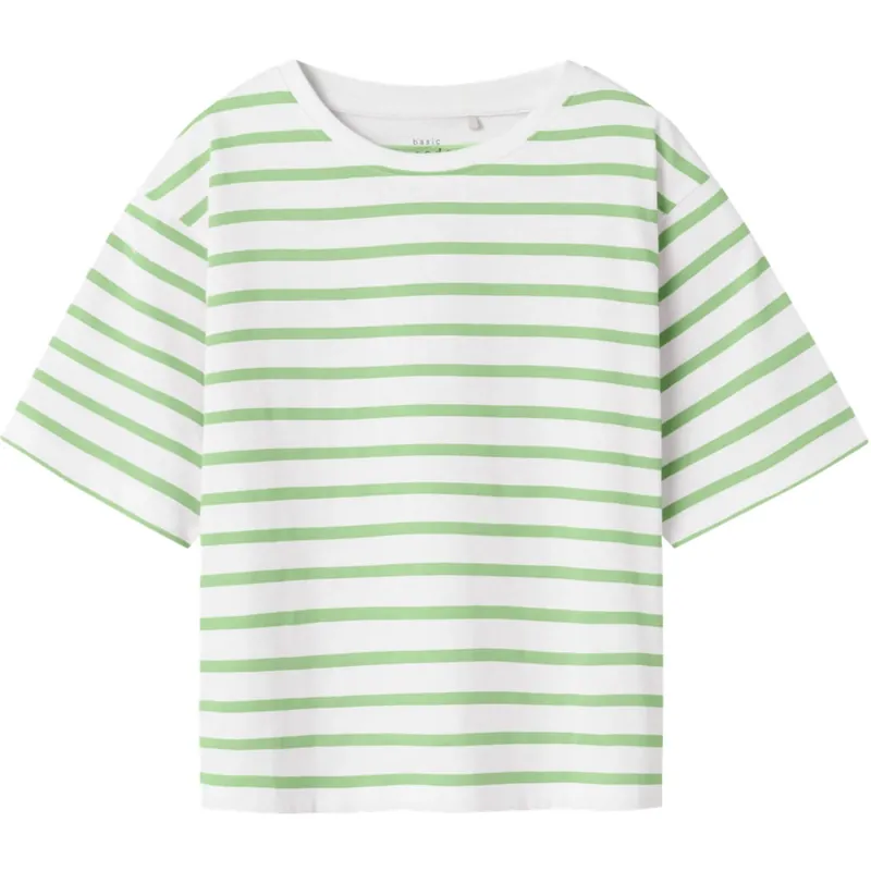 Name It Bright White Arcdian Green Nkfvitanni Ss Kort Rlx Topp Populärt val