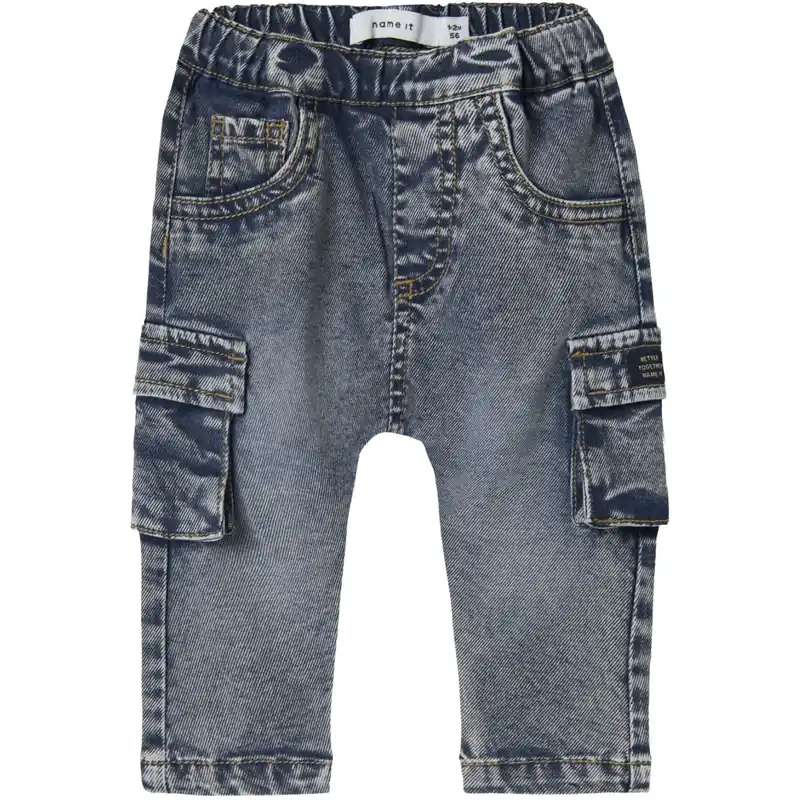 Lägg i varukorgen Name It Dark Blue Denim Nbmben Baggy Cargo Jeans 2727-Yb Noos