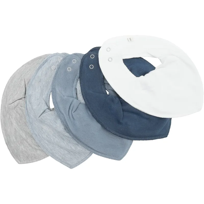 Pippi Dark Blue Bandana Tyg Haklapp - Solid (5-Pack) Sänkt pris