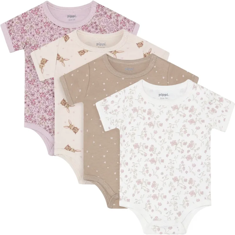 Pippi Violet Ice Body Ss Ao-Printed (4-Pack) Expressleverans