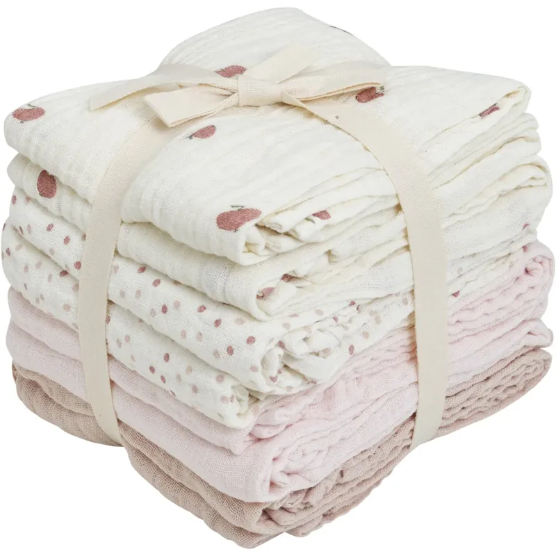 Köp online Pippi Rose Dust Muslin Cloth (8-Pack)