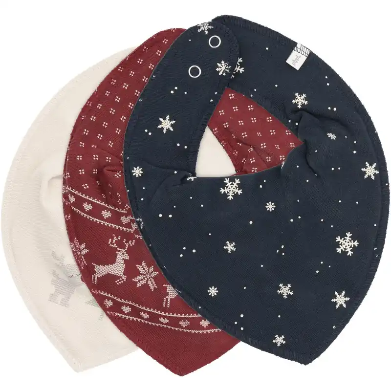 Köp online Pippi New Maroon Bandana Tyg Haklapp Uni - Aop (3-Pack)
