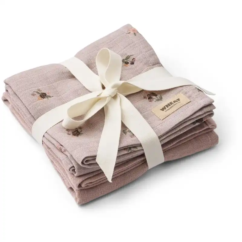 Wheat Soft Lilac 2 Pk Muslin Kaya Populärt val