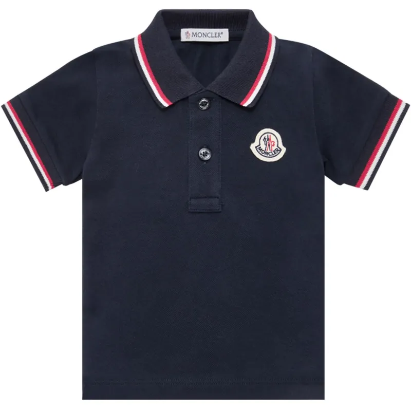 Populär Moncler Navy Ss Pikétröja