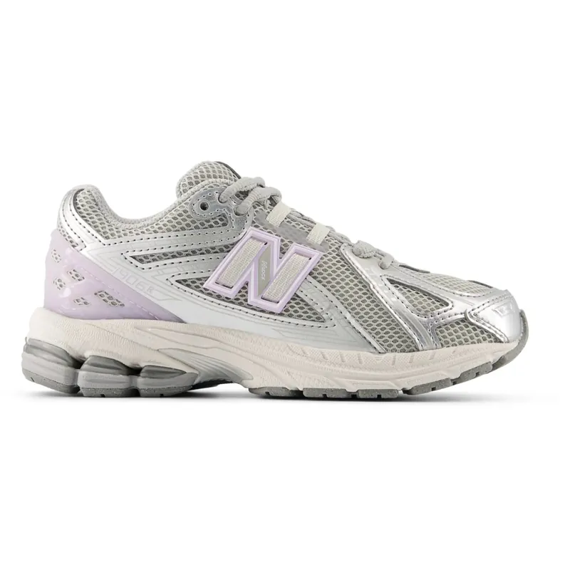 New Balance Silver Metallic 1906 Kids Lace Sneakers Rabatter