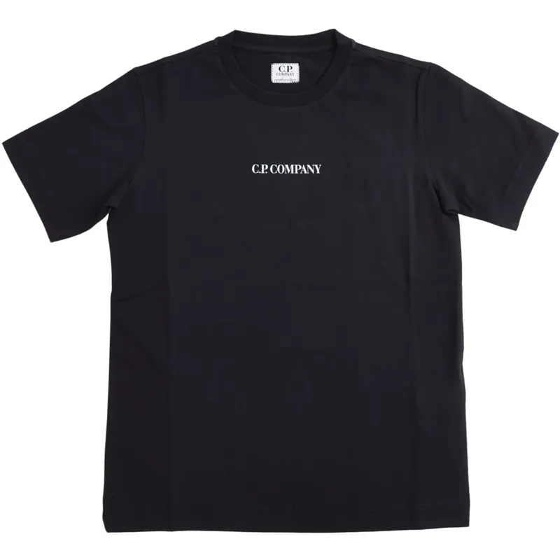 Rabatter C.P. Company Black T-Shirt Kort Sleeve
