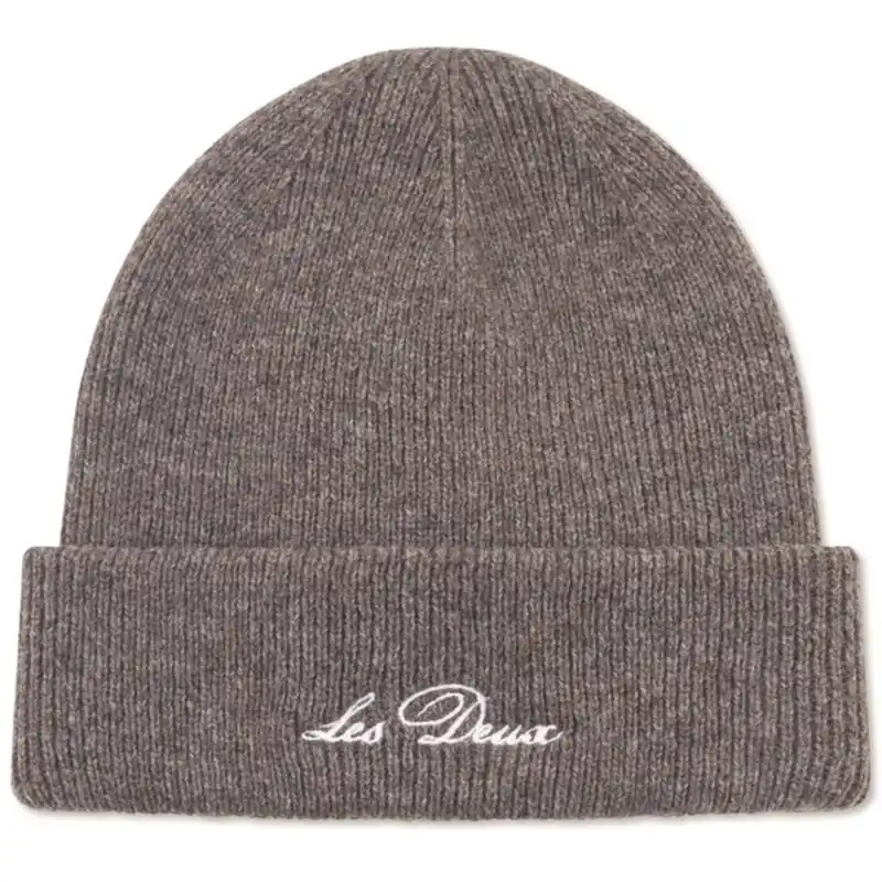 Les Deux Kids Mountain Grey Melange Wayne Embroidered Beanie KIDS Snabb leverans