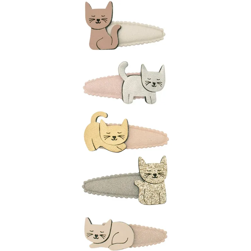 Mimi & Lula 5 Hårspænder - Mini Kitty Cat Rabatt