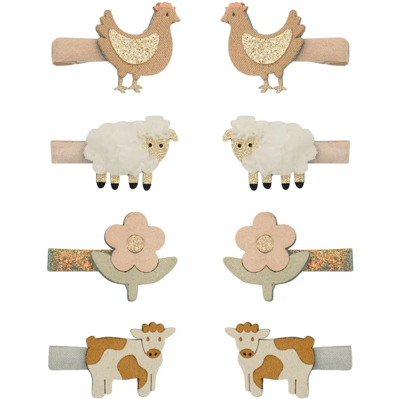 Beställ idag Mimi & Lula 8 Hårclips - Mini Farm Animal Enchanted